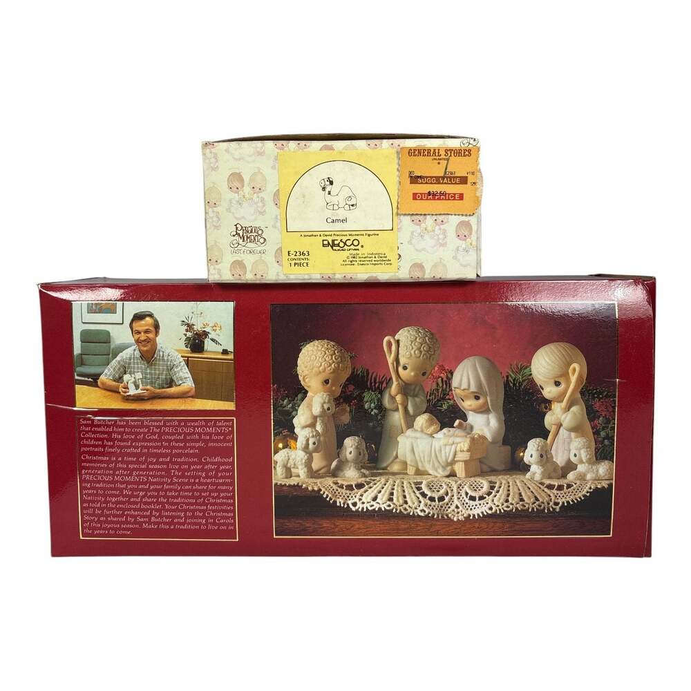 Precious Moments Come Let Us Adore Him 9 pc Nativity Set + Camel Cassette 104000 - Picture 2 of 6